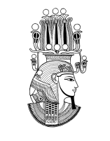 Een kleurplaat van  het oude egypte